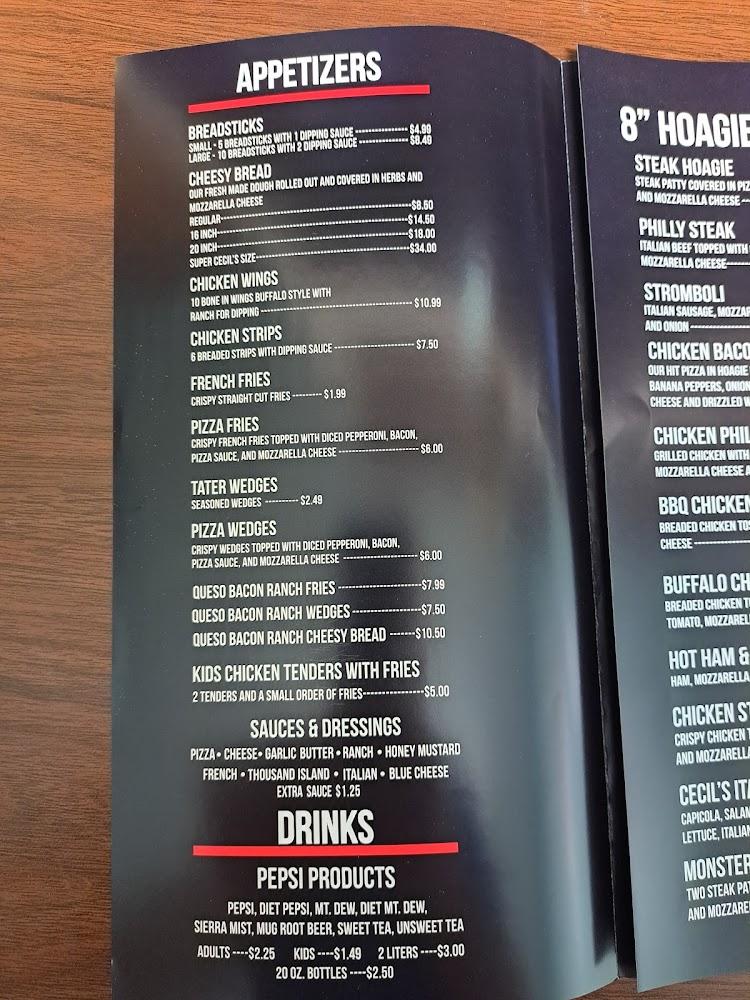 Cecil's Slice Of Pie Menu image 3